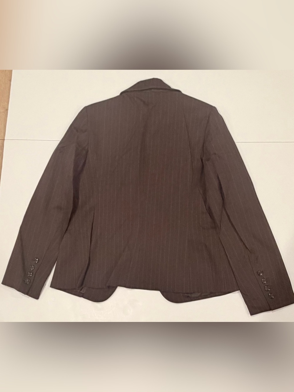 NWT Ann Taylor "Margo" Brown Pinstripe 2-Piece Pant Suit Set - Size 8 - Picture 3 of 14